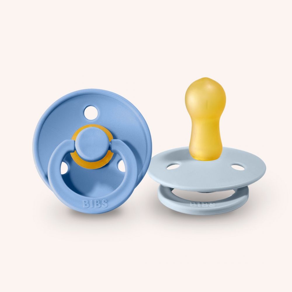 Bibs Colour Paciefier 2pack Sky Blue / Baby Blue 06 months, BIBS